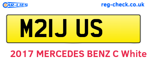 M21JUS are the vehicle registration plates.