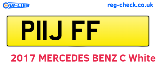 P11JFF are the vehicle registration plates.