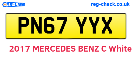 PN67YYX are the vehicle registration plates.