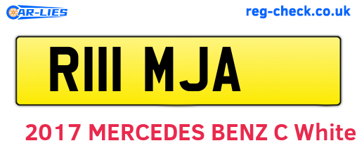 R111MJA are the vehicle registration plates.