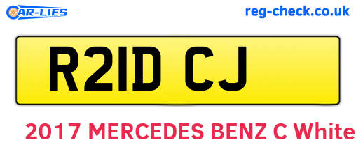 R21DCJ are the vehicle registration plates.