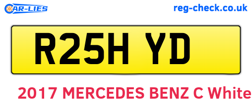 R25HYD are the vehicle registration plates.