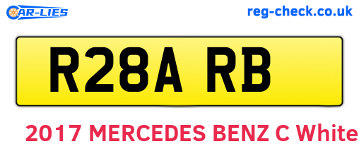 R28ARB are the vehicle registration plates.
