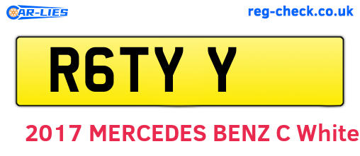 R6TYY are the vehicle registration plates.