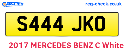 S444JKO are the vehicle registration plates.