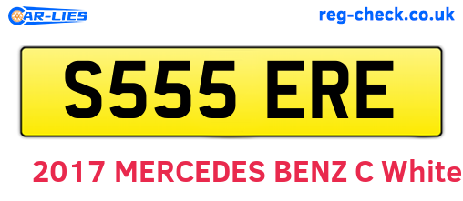 S555ERE are the vehicle registration plates.