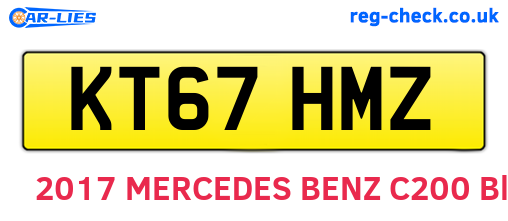 KT67HMZ are the vehicle registration plates.