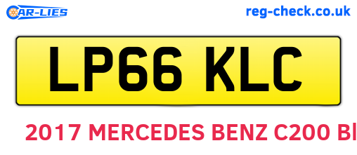 LP66KLC are the vehicle registration plates.