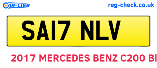 SA17NLV are the vehicle registration plates.