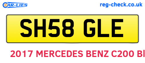 SH58GLE are the vehicle registration plates.