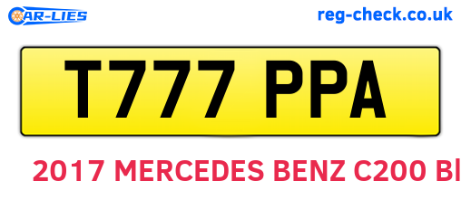 T777PPA are the vehicle registration plates.