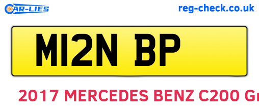 M12NBP are the vehicle registration plates.