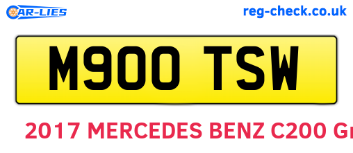 M900TSW are the vehicle registration plates.
