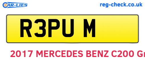 R3PUM are the vehicle registration plates.