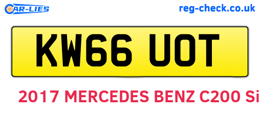 KW66UOT are the vehicle registration plates.