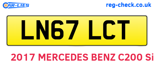 LN67LCT are the vehicle registration plates.