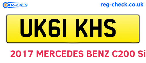 UK61KHS are the vehicle registration plates.