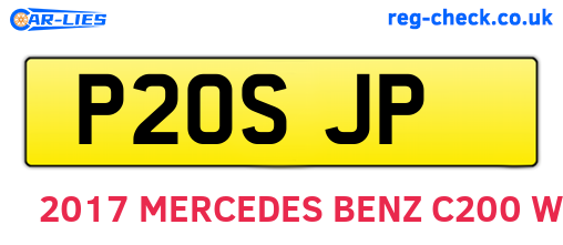 P20SJP are the vehicle registration plates.