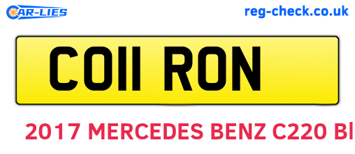 CO11RON are the vehicle registration plates.