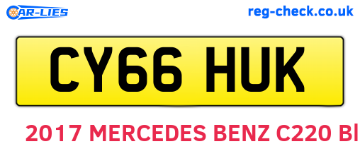 CY66HUK are the vehicle registration plates.
