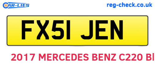 FX51JEN are the vehicle registration plates.