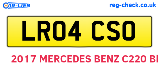LR04CSO are the vehicle registration plates.