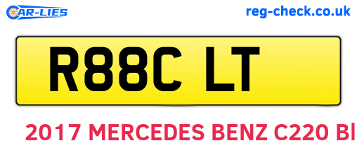 R88CLT are the vehicle registration plates.