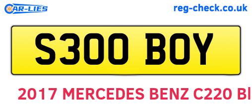 S300BOY are the vehicle registration plates.