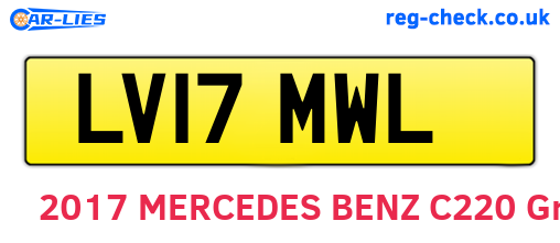 LV17MWL are the vehicle registration plates.