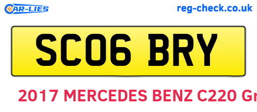SC06BRY are the vehicle registration plates.