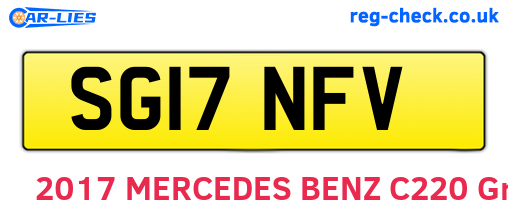 SG17NFV are the vehicle registration plates.