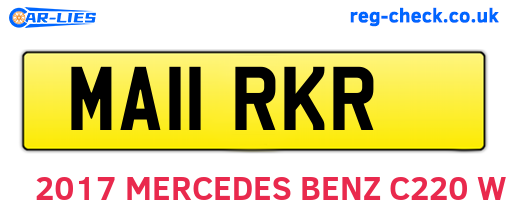 MA11RKR are the vehicle registration plates.