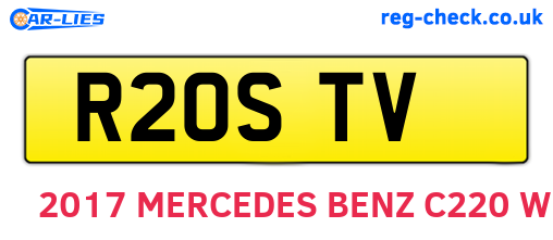 R20STV are the vehicle registration plates.
