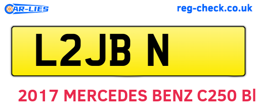 L2JBN are the vehicle registration plates.