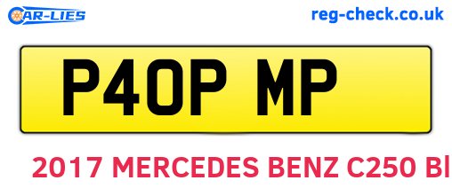 P40PMP are the vehicle registration plates.