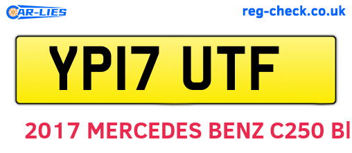 YP17UTF are the vehicle registration plates.