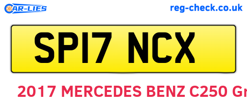 SP17NCX are the vehicle registration plates.