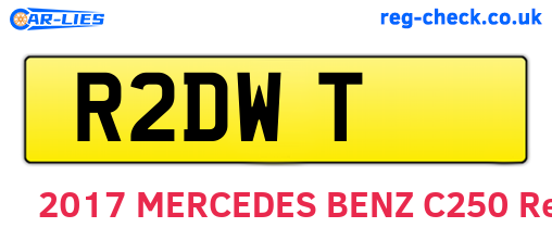 R2DWT are the vehicle registration plates.