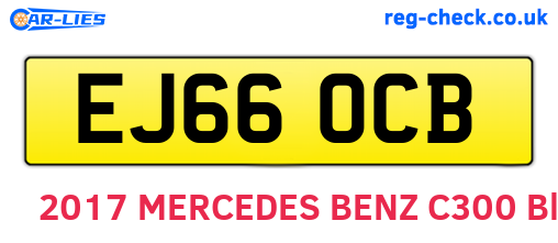 EJ66OCB are the vehicle registration plates.