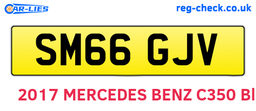 SM66GJV are the vehicle registration plates.