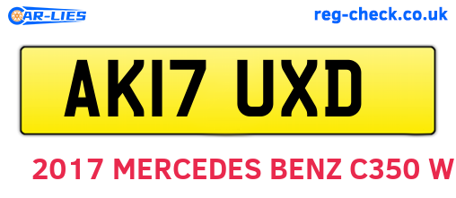AK17UXD are the vehicle registration plates.