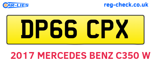 DP66CPX are the vehicle registration plates.