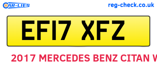 EF17XFZ are the vehicle registration plates.