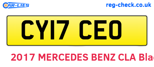 CY17CEO are the vehicle registration plates.