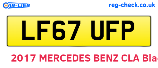 LF67UFP are the vehicle registration plates.