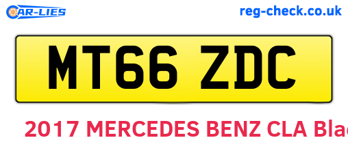 MT66ZDC are the vehicle registration plates.