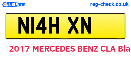 N14HXN are the vehicle registration plates.
