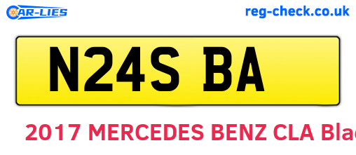 N24SBA are the vehicle registration plates.