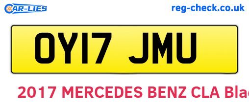 OY17JMU are the vehicle registration plates.