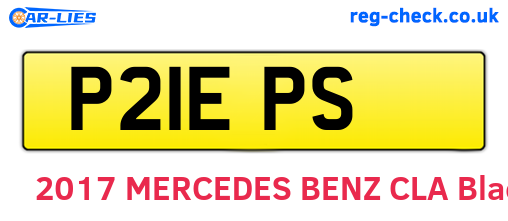 P21EPS are the vehicle registration plates.